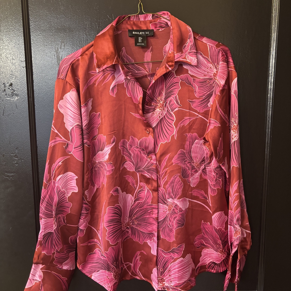 Bailey 44 Red and Pink Floral Shirt